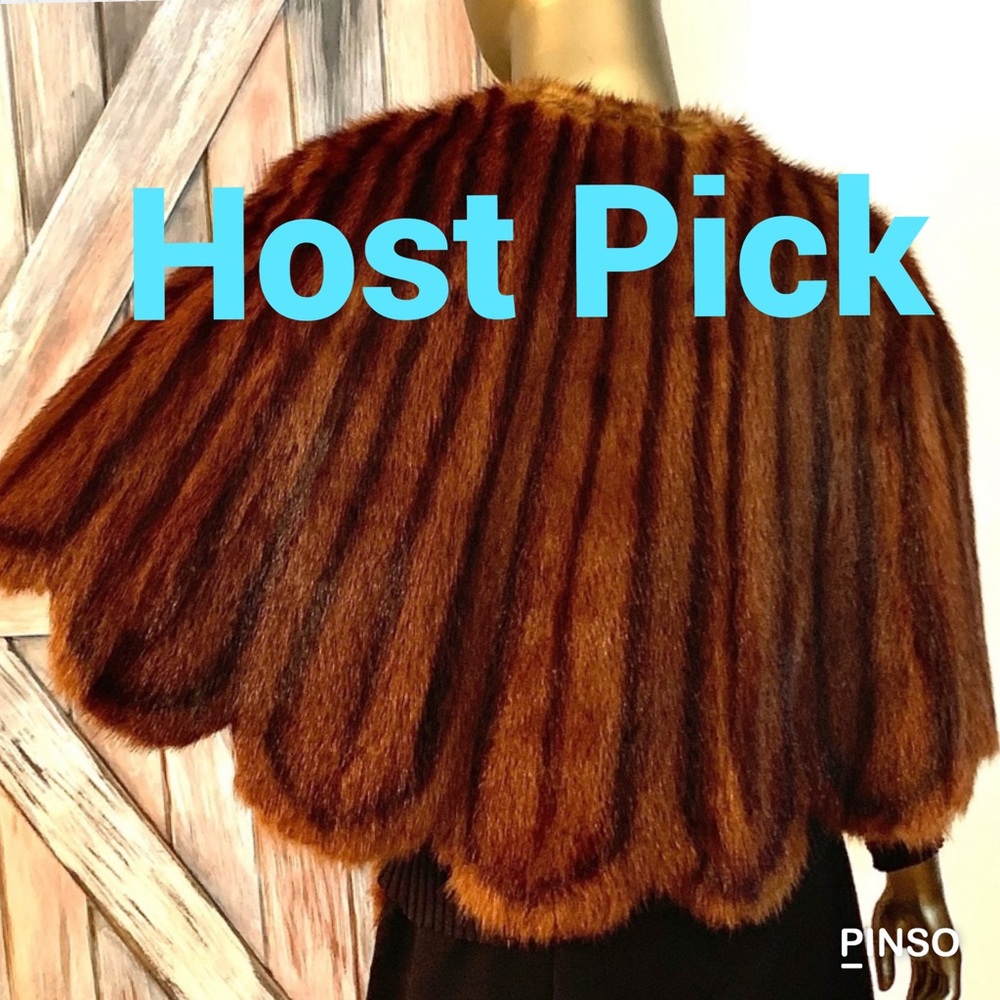 🎉🎉Host Pick🎉🎉1950’s Mink Fur Cape (Scalloped) Adjustable wear Short/Long